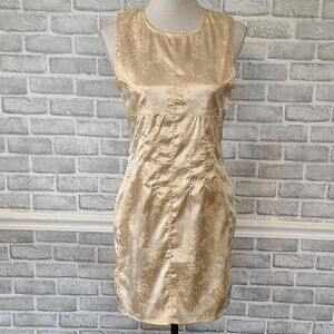 Lioness Satin Sleeveless Dress Bodycon Retro Vintage Style Old Hollywood Glam M